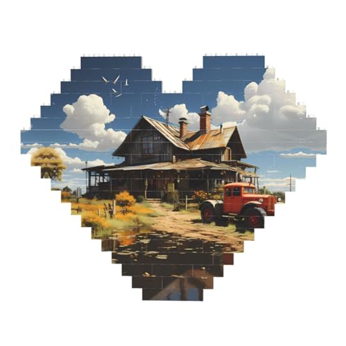 Texas Farm Traktor Print Building Brick Block Puzzle - Heart Shaped Picture Puzzles, Wooden Picture Jigsaw Puzzles Texas Farm Traktor Print Building Brick Block Puzzle - Heart Shaped Picture Puzzles, Wooden Picture Jigsaw Puzzles von ZhRiYan
