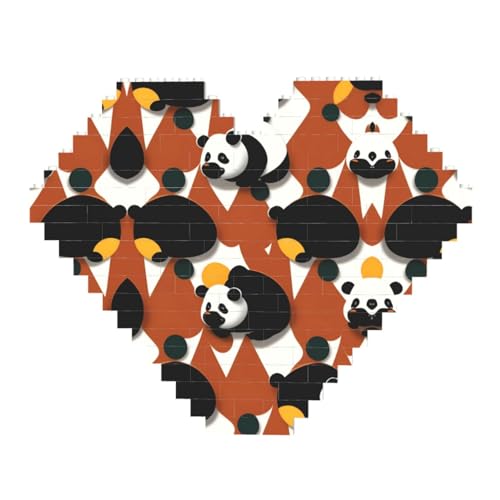 Tumbling Panda Print Building Brick Block Puzzle - Heart Shaped Picture Puzzles, Wooden Picture Jigsaw Puzzles Tumbling Panda Print Building Brick Block Puzzle - Heart Shaped Picture Puzzles, Wooden Picture Jigsaw Puzzles von ZhRiYan
