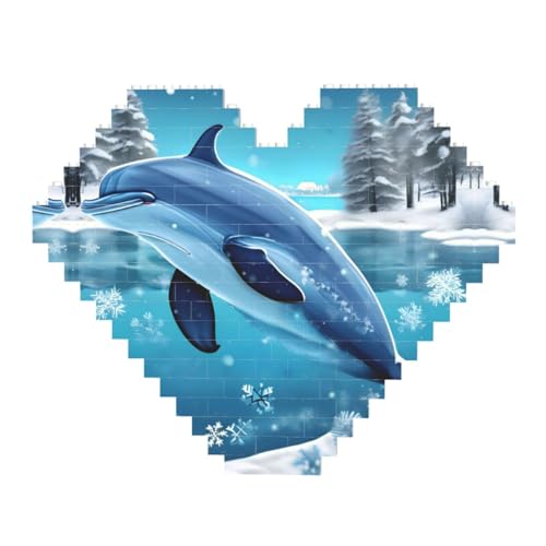 Winter The Dolphin Print Building Brick Block Puzzle - Heart Shaped Picture Puzzles, Wooden Picture Jigsaw Puzzles Winter The Dolphin Print Building Brick Block Puzzle - Heart Shaped Picture Puzzles, Wooden Picture Jigsaw Puzzles von ZhRiYan