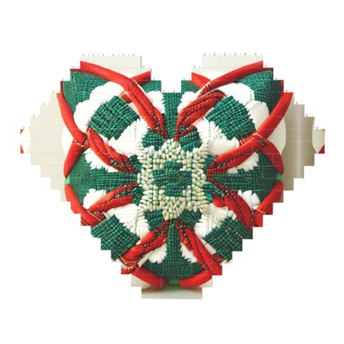 Wollstoffmuster-Druck-Baustein-Puzzle – Herzförmige Bildpuzzles, Holzbilder-Puzzles von ZhRiYan