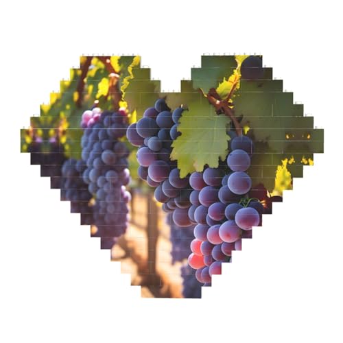 Wüsten-Trauben-Druck-Baustein-Puzzle – Herzförmige Bildpuzzles, Holzbilder-Puzzles Wüsten-Trauben-Druck-Baustein-Puzzle – Herzförmige Bildpuzzles, Holzbilder-Puzzles von ZhRiYan