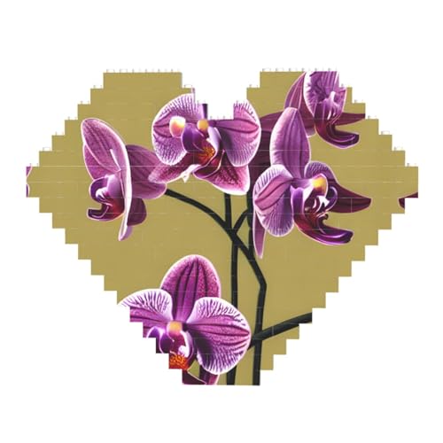Wunderschönes Orchideen-Druck-Baustein-Puzzle – Herzförmige Bildpuzzles, Holzbilder-Puzzles Wunderschönes Orchideen-Druck-Baustein-Puzzle – Herzförmige Bildpuzzles, Holzbilder-Puzzles von ZhRiYan