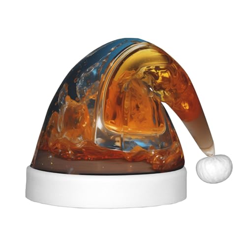 ZhRiYan Bierschaum Classic Santa Xmas New Year Party Kopfbedeckung - Warme Feiertagsmütze - Perfekte Kopfbedeckung für Weihnachten, Halloween von ZhRiYan