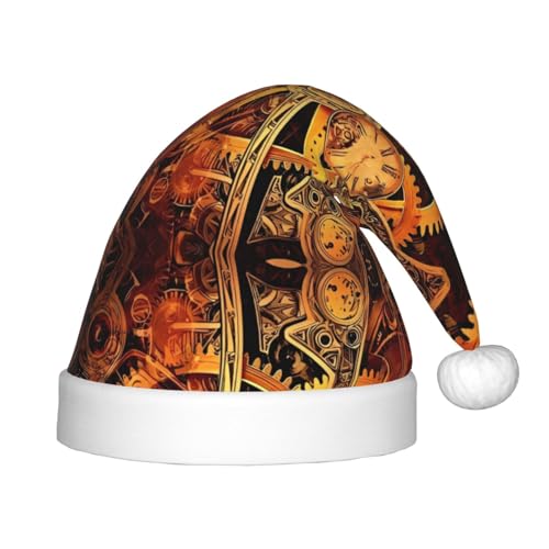 ZhRiYan Coole Steampunk-Zahnräder klassische Weihnachtsmann-Weihnachtsmann-Neujahrsparty-Kopfbedeckung - warme Urlaubsmütze - perfekte Kopfbedeckung für Weihnachten, Halloween von ZhRiYan