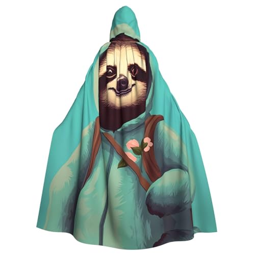 ZhRiYan Faultierischer Studenten-Umhang mit Kapuze – ideal für Cosplay, Weihnachten, Halloween und Osterpartys – Stil für jede Bühne oder Maskerade von ZhRiYan