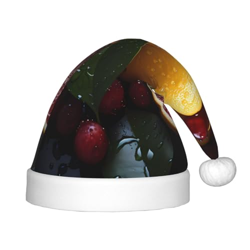 ZhRiYan Frische Grapefruit Zitrone Classic Santa Xmas Neujahr Party Kopfbedeckung - Warme Urlaubsmütze - Perfekte Kopfschmuck für Weihnachten, Halloween von ZhRiYan