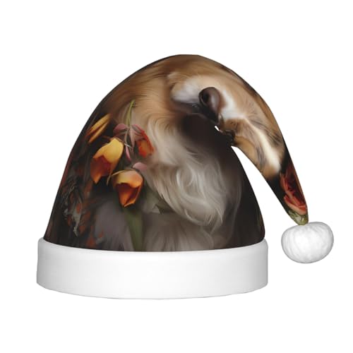 ZhRiYan Hunde-Mädchen mit Blumen, klassischer Weihnachtsmann, Weihnachten, Neujahr, Party, Kopfbedeckung, warmer Urlaubshut, perfekte Kopfbedeckung für Weihnachten, Halloween ZhRiYan Hunde-Mädchen mit Blumen, klassischer Weihnachtsmann, Weihnachten, Neujahr, Party, Kopfbedeckung, warmer Urlaubshut, perfekte Kopfbedeckung für Weihnachten, Halloween von ZhRiYan