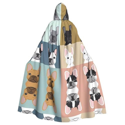 ZhRiYan Kapuzenumhang mit französischer Bulldogge – ideal für Cosplay, Weihnachten, Halloween und Osterpartys – Stil für jede Bühne oder Maskerade ZhRiYan Kapuzenumhang mit französischer Bulldogge – ideal für Cosplay, Weihnachten, Halloween und Osterpartys – Stil für jede Bühne oder Maskerade von ZhRiYan