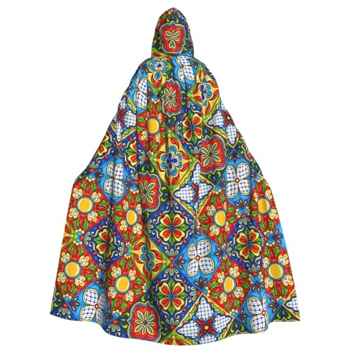 ZhRiYan Mexikanischer Keramikfliesen-Umhang mit Kapuze – ideal für Cosplay, Weihnachten, Halloween und Osterpartys – Stil für jede Bühne oder Maskerade ZhRiYan Mexikanischer Keramikfliesen-Umhang mit Kapuze – ideal für Cosplay, Weihnachten, Halloween und Osterpartys – Stil für jede Bühne oder Maskerade von ZhRiYan