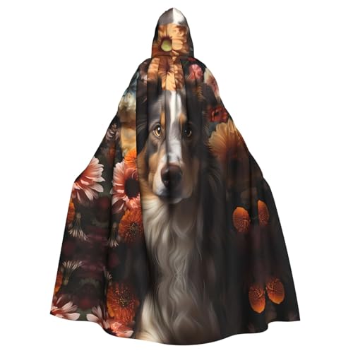 ZhRiYan Niedlicher Hund mit Blumen Kapuzenumhang – ideal für Cosplay, Weihnachten, Halloween und Osterpartys – Stil für jede Bühne oder Maskerade von ZhRiYan
