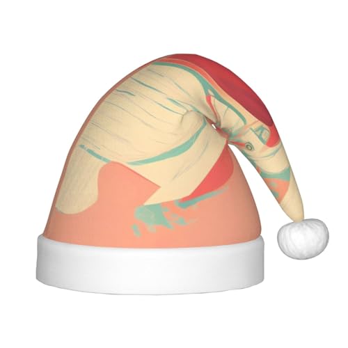ZhRiYan Retro abstrakte Schattierungen Klassische Weihnachtsmann Weihnachten Neujahr Party Kopfbedeckung - Warme Urlaubsmütze - Perfekte Kopfbedeckung für Weihnachten, Halloween von ZhRiYan
