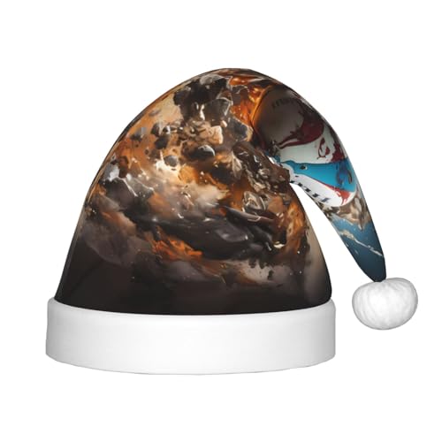 ZhRiYan Rugby on Fire Classic Santa Xmas New Year Party Headwear - Warm Holiday Hat - Perfect Headpieces for Christmas, Halloween von ZhRiYan