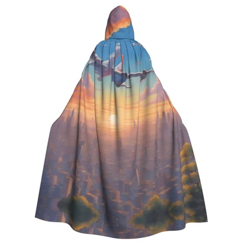 ZhRiYan Schöner Flugzeug-Kapuzenumhang – ideal für Cosplay, Weihnachten, Halloween und Osterpartys – Stil für jede Bühne oder Maskerade ZhRiYan Schöner Flugzeug-Kapuzenumhang – ideal für Cosplay, Weihnachten, Halloween und Osterpartys – Stil für jede Bühne oder Maskerade von ZhRiYan