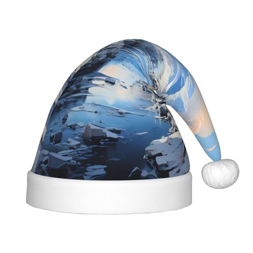 ZhRiYan Snowy Mountain Scenery Classic Santa Xmas New Year Party Headwear - Warm Holiday Hat - Perfect Headpieces for Christmas, Halloween von ZhRiYan