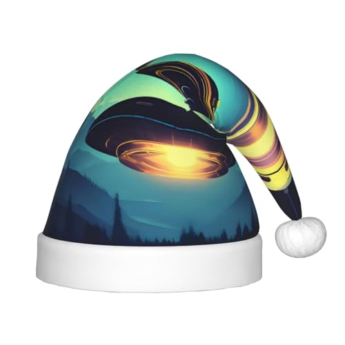 ZhRiYan Spacecraft Descend Classic Santa Xmas New Year Party Headwear - Warm Holiday Hat - Perfect Headpieces for Christmas, Halloween von ZhRiYan