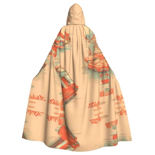 ZhRiYan Umhang mit Kapuze im Auto, ideal für Cosplay, Weihnachten, Halloween und Osterpartys – Stil für jede Bühne oder Maskerade von ZhRiYan