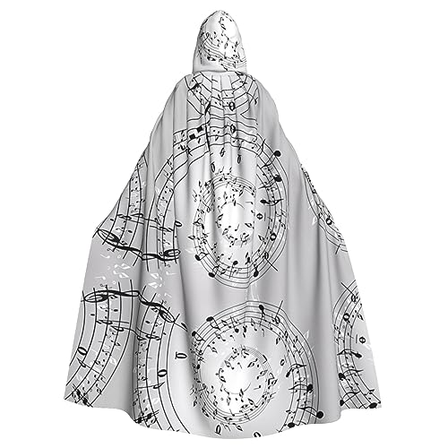 ZhRiYan Wandmantel mit Kapuze und Musiknoten, ideal für Cosplay, Weihnachten, Halloween und Osterpartys, Stil für jede Bühne oder Maskerade ZhRiYan Wandmantel mit Kapuze und Musiknoten, ideal für Cosplay, Weihnachten, Halloween und Osterpartys, Stil für jede Bühne oder Maskerade von ZhRiYan