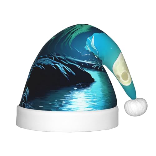 ZhRiYan Wasser-Mondhöhle Klassische Weihnachtsmann-Weihnachtsmann-Neujahrsparty-Kopfbedeckung – warme Urlaubsmütze – perfekte Kopfbedeckung für Weihnachten, Halloween von ZhRiYan