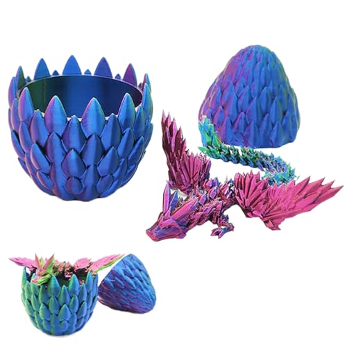 Zhadyu 3D-Ei mit im Inneren, 3D-Gedruckter Drache mit Ei - Artikulierter Kristalldrache im Ei | Spielzeug, Sammelfiguren, Schreibtischspielzeug für Kinder und Erwachsene, Heimdekoration Zhadyu 3D-Ei mit im Inneren, 3D-Gedruckter Drache mit Ei - Artikulierter Kristalldrache im Ei | Spielzeug, Sammelfiguren, Schreibtischspielzeug für Kinder und Erwachsene, Heimdekoration von Zhadyu