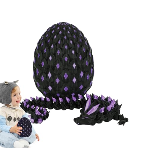 Zhadyu 3D-Gedruckter Drache - Artikuliertes Tier Deko Für Schreibtisch,Realistisches Leuchtendes Deko-Ei als Geburtstagsgeschenk Ostergeschenk Tischdekoration Sammlerstück Zhadyu 3D-Gedruckter Drache - Artikuliertes Tier Deko Für Schreibtisch,Realistisches Leuchtendes Deko-Ei als Geburtstagsgeschenk Ostergeschenk Tischdekoration Sammlerstück von Zhadyu