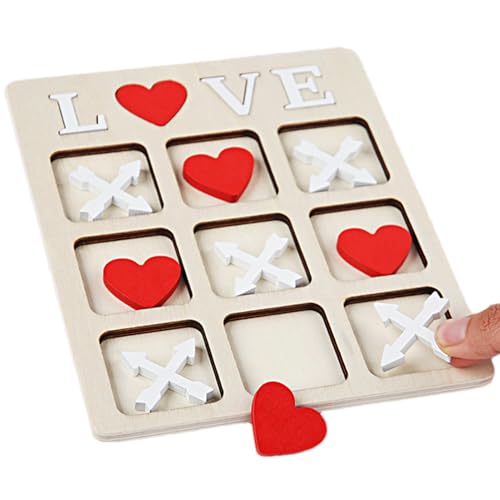 Zhadyu Brettspiele aus Holz,Lernspiel aus Holz,Love Classic Tischspiel | Holzpuzzlespiel, Liebesbrettspiel Niedliches, lehrreiches und unterhaltsames Holzbrettspiel für die frühe Bildung von Zhadyu