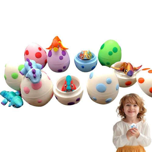 Zhadyu Eier | 6 Stücke Kleine Gefüllte saurier Eier Spielzeug - Süße Sammelspielzeuge Mit Stressabbau Deko Für Kinder Geburtstag Ostern Geschenkidee von Zhadyu