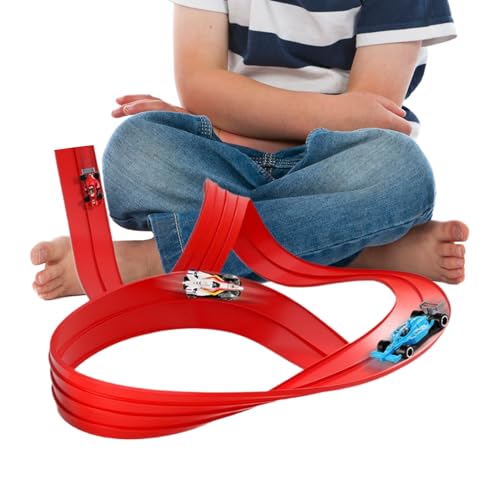 Zhadyu Flexible Rennbahn Für Kinder - 5 Meter Aufrollbare Autorennbahn Kinder Rennspielzeug - Enthält 4 Fahrzeuge und 8 Saugnäpfe, Tragbares Spielzeug Ab 4 Jahren Zhadyu Flexible Rennbahn Für Kinder - 5 Meter Aufrollbare Autorennbahn Kinder Rennspielzeug - Enthält 4 Fahrzeuge und 8 Saugnäpfe, Tragbares Spielzeug Ab 4 Jahren von Zhadyu