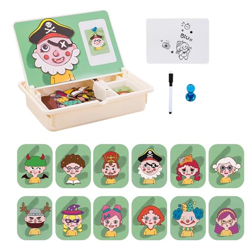 Zhadyu Magnetisches Spielzeug, Zuordnungsspiel Lernspielzeug, Kreative Reisespiele Mit Tragecase Für Kinder Ab 3 Mädchen Zuhause Kindergarten Spiel von Zhadyu