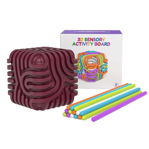 Zhadyu Sinnes Aktivitätsbrett,Silikon Würfel Fidget Board zur Sensorik - Ab 3 Jahren Kinder Erwachsene Entspannung Konzentration Für Schlafzimmer Spielzimmer Zuhause Klassenzimmer Schule von Zhadyu