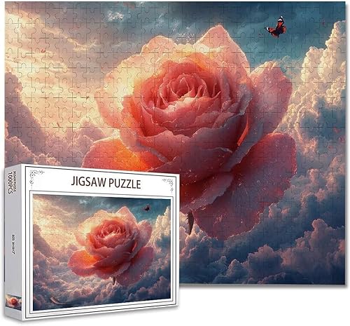 Puzzle 1000 Teile Blume Puzzle Erwachsene Groß Panorama, Klassische Schwerpuzzle PäDagogisches Spiel Herausforderung Impossible Kunstpuzzle, Compact Box Mit Poster Geschenke für Frauen/MäNner F-3 von Zhagynob