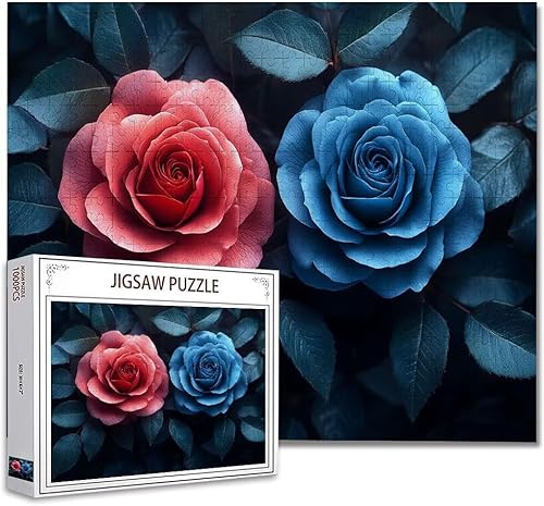 Puzzle 1000 Teile Blume Puzzle Erwachsene Groß Panorama, Klassische Schwerpuzzle PäDagogisches Spiel Herausforderung Impossible Kunstpuzzle, Compact Box Mit Poster Geschenke für Frauen/MäNner F-8 von Zhagynob
