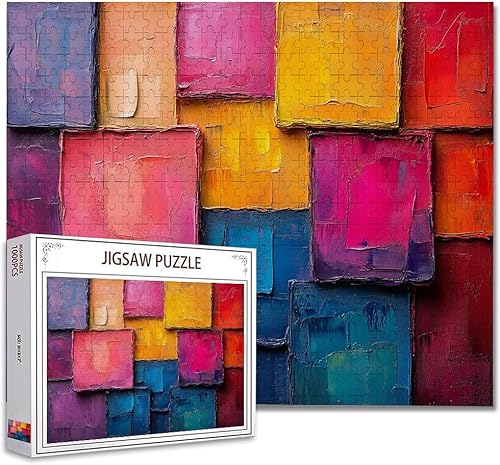 Puzzle 1000 Teile Farbe Puzzle Erwachsene Groß Panorama, Klassische Schwerpuzzle PäDagogisches Spiel Herausforderung Impossible Kunstpuzzle, Compact Box Mit Poster Geschenke für Frauen/MäNner Q-1 von Zhagynob