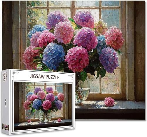 Puzzle 1000 Teile Hortensie Puzzle Erwachsene Groß Panorama, Klassische Schwerpuzzle PäDagogisches Spiel Herausforderung Impossible Kunstpuzzle, Compact Box Mit Poster Geschenke für Frauen/MäNner S-1 Puzzle 1000 Teile Hortensie Puzzle Erwachsene Groß Panorama, Klassische Schwerpuzzle PäDagogisches Spiel Herausforderung Impossible Kunstpuzzle, Compact Box Mit Poster Geschenke für Frauen/MäNner S-1 von Zhagynob