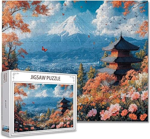 Puzzle 1000 Teile Japan Puzzle Erwachsene Groß Panorama, Klassische Schwerpuzzle PäDagogisches Spiel Herausforderung Impossible Kunstpuzzle, Compact Box Mit Poster Geschenke für Frauen/MäNner F-3 von Zhagynob