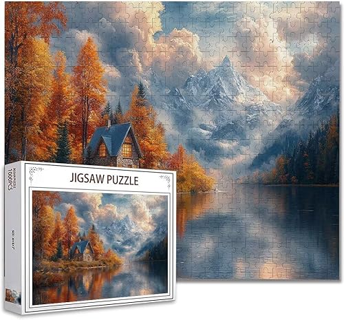 Puzzle 1000 Teile Landschaft Puzzle Erwachsene Groß Panorama, Klassische Schwerpuzzle PäDagogisches Spiel Herausforderung Impossible Kunstpuzzle, Compact Box Mit Poster Geschenke für Frauen/MäNner M-6 von Zhagynob
