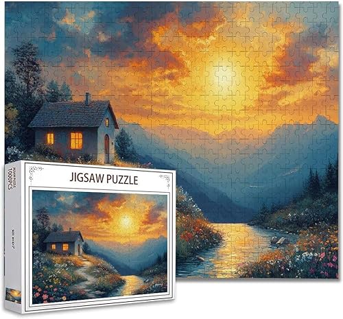 Puzzle 1000 Teile Landschaft Puzzle Erwachsene Groß Panorama, Klassische Schwerpuzzle PäDagogisches Spiel Herausforderung Impossible Kunstpuzzle, Compact Box Mit Poster Geschenke für Frauen/MäNner O-8 von Zhagynob