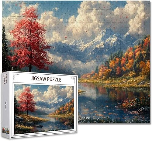 Puzzle 1000 Teile Landschaft Puzzle Erwachsene Groß Panorama, Klassische Schwerpuzzle PäDagogisches Spiel Herausforderung Impossible Kunstpuzzle, Compact Box Mit Poster Geschenke für Frauen/MäNner Q-0 von Zhagynob