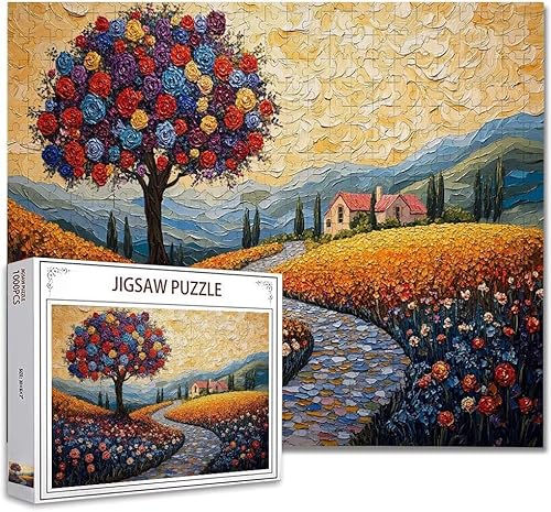 Puzzle 1000 Teile Landschaft Puzzle Erwachsene Groß Panorama Klassische Schwerpuzzle PäDagogisches Spiel Herausforderung Impossible Kunstpuzzle, Compact Box Mit Poster Geschenke für Frauen/MäNner B-15 von Zhagynob