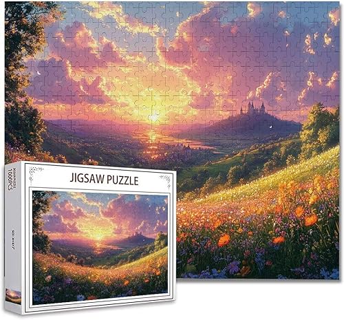 Puzzle 1000 Teile Landschaft Puzzle Erwachsene Groß Panorama Klassische Schwerpuzzle PäDagogisches Spiel Herausforderung Impossible Kunstpuzzle, Compact Box Mit Poster Geschenke für Frauen/MäNner H-29 von Zhagynob