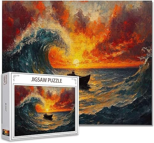 Puzzle 1000 Teile Landschaft Puzzle Erwachsene Groß Panorama Klassische Schwerpuzzle PäDagogisches Spiel Herausforderung Impossible Kunstpuzzle, Compact Box Mit Poster Geschenke für Frauen/MäNner A-24 von Zhagynob