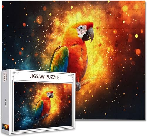 Puzzle 1000 Teile Papagei Puzzle Erwachsene Groß Panorama, Klassische Schwerpuzzle PäDagogisches Spiel Herausforderung Impossible Kunstpuzzle, Compact Box Mit Poster Geschenke für Frauen/MäNner B-2 von Zhagynob
