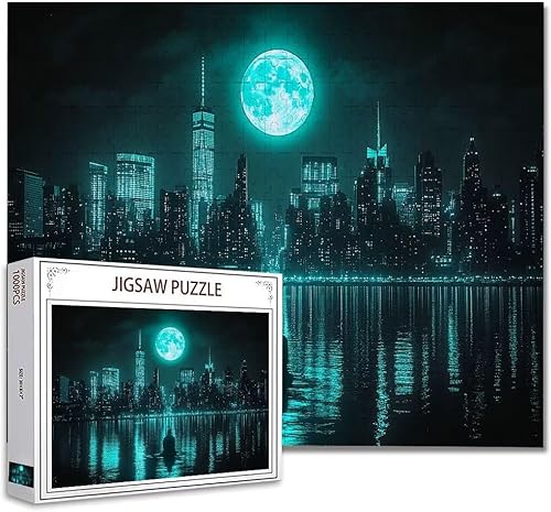 Puzzle 1000 Teile Stadt Puzzle Erwachsene Groß Panorama, Klassische Schwerpuzzle PäDagogisches Spiel Herausforderung Impossible Kunstpuzzle, Compact Box Mit Poster Geschenke für Frauen/MäNner Q-6 von Zhagynob