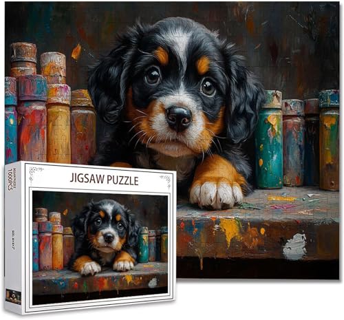 Puzzle 1000 Teile Tier Puzzle Erwachsene Groß Panorama, Klassische Schwerpuzzle PäDagogisches Spiel Herausforderung Impossible Kunstpuzzle, Compact Box Mit Poster Geschenke für Frauen/MäNner A-5 von Zhagynob