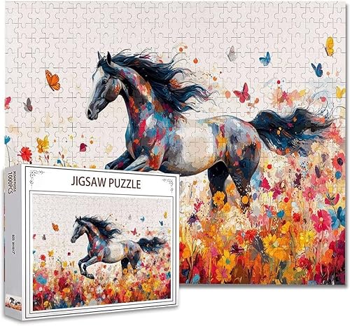 Puzzle 1000 Teile Tier Puzzle Erwachsene Groß Panorama, Klassische Schwerpuzzle PäDagogisches Spiel Herausforderung Impossible Kunstpuzzle, Compact Box Mit Poster Geschenke für Frauen/MäNner Z-4 von Zhagynob