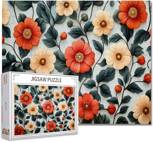 Puzzle 300 Teile Blume Puzzle Erwachsene Groß Panorama, Klassische Schwerpuzzle PäDagogisches Spiel Herausforderung Impossible Kunstpuzzle, Compact Box Mit Poster Geschenke für Frauen/MäNner L-8 von Zhagynob