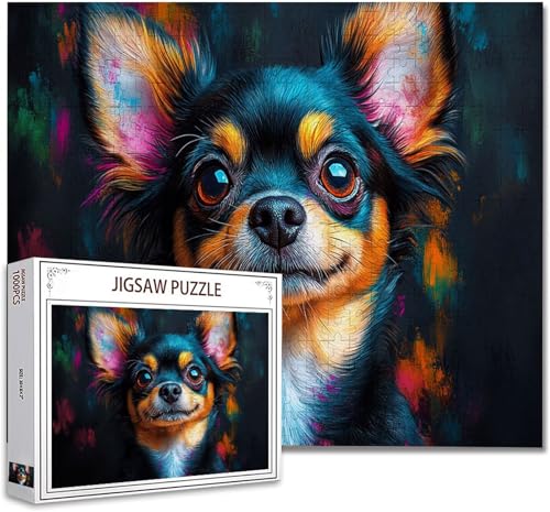 Puzzle 300 Teile Farbe Tiere Puzzle Erwachsene Groß Panorama, Klassische Schwerpuzzle PäDagogisches Spiel Herausforderung Impossible Kunstpuzzle, Compact Box Mit Poster Geschenke für Frauen/MäNner E-3 von Zhagynob