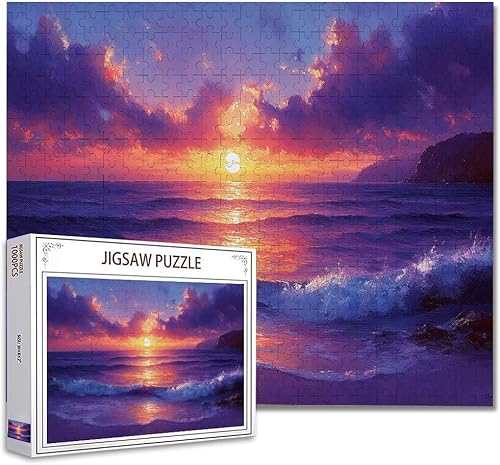 Puzzle 300 Teile Landschaft Puzzle Erwachsene Groß Panorama, Klassische Schwerpuzzle PäDagogisches Spiel Herausforderung Impossible Kunstpuzzle, Compact Box Mit Poster Geschenke für Frauen/MäNner T-6 von Zhagynob