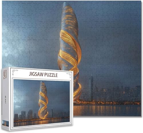 Puzzle 300 Teile Landschaft Puzzle Erwachsene Groß Panorama, Klassische Schwerpuzzle PäDagogisches Spiel Herausforderung Impossible Kunstpuzzle, Compact Box Mit Poster Geschenke für Frauen/MäNner M-0 von Zhagynob