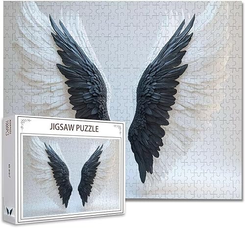Puzzle 300 Teile Schwarz Weiß Puzzle Erwachsene Groß Panorama Klassische Schwerpuzzle PäDagogisches Spiel Herausforderung Impossible Kunstpuzzle, Compact Box Mit Poster Geschenke für Frauen/MäNner Q-8 von Zhagynob