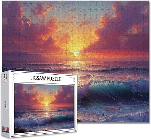 Puzzle 300 Teile Strand Puzzle Erwachsene Groß Panorama, Klassische Schwerpuzzle PäDagogisches Spiel Herausforderung Impossible Kunstpuzzle, Compact Box Mit Poster Geschenke für Frauen/MäNner Z-3 von Zhagynob